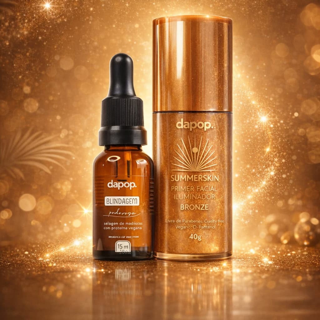 Dapop Primer Summer Skin com Blindagem Pérola Matte ou Bronze Alta Fixação 40g + 15ml