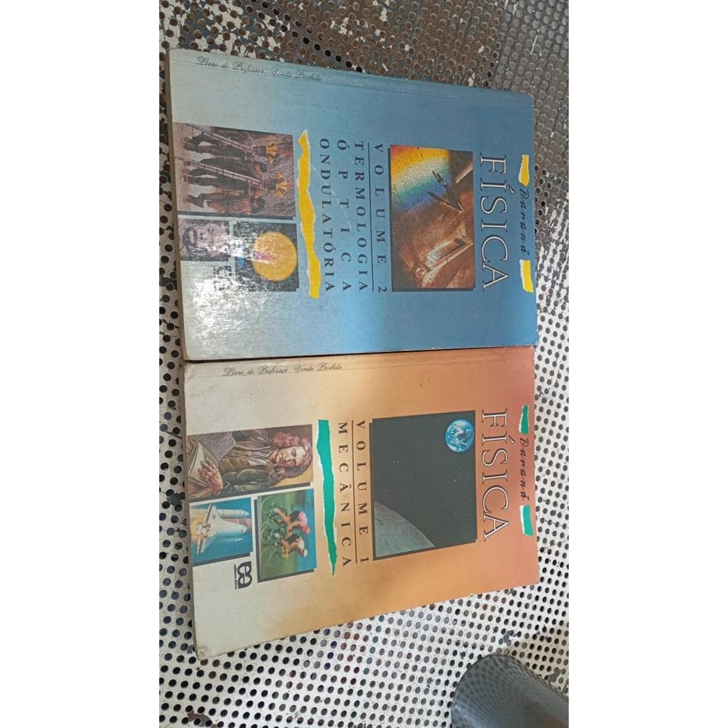kit com 3  livros fisica volumes 1, 2 e 3  livro do professor autor parana