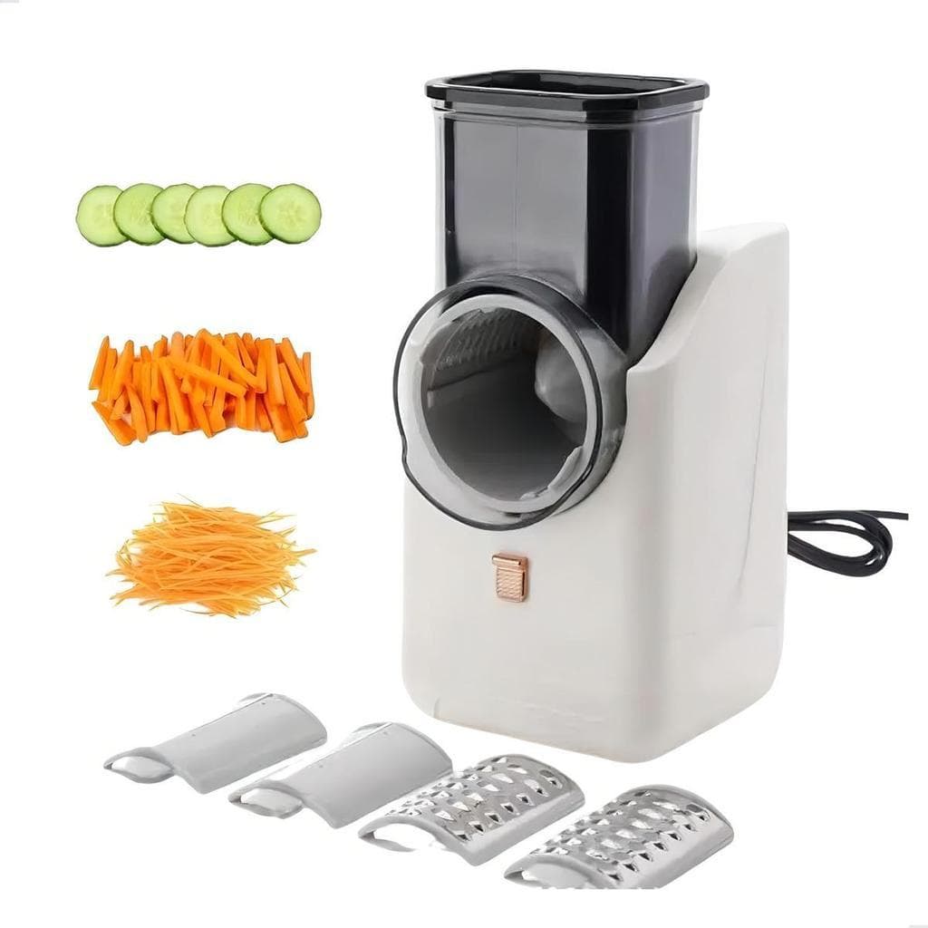 Cortador Fatiador Processador Ralador Elétrico De Legumes Cor Branco 110v