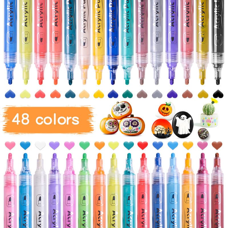 Guangna GN1000 marcador acrílico à prova d'água pintado à mão DIY pedra cerâmica Graffiti caneta conjunto de pincéis de