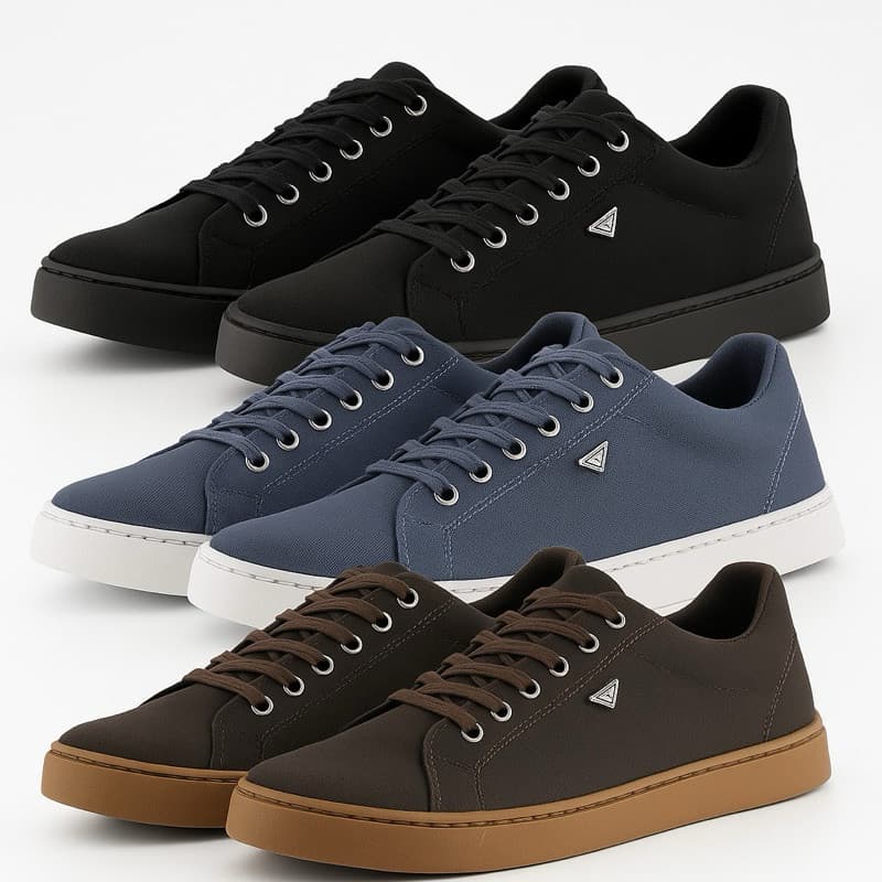 Kit 3 Pares Tênis Sapatênis Casual Masculino  Presente> ideal dia dos Pais Conforto  e Estilo Oferta