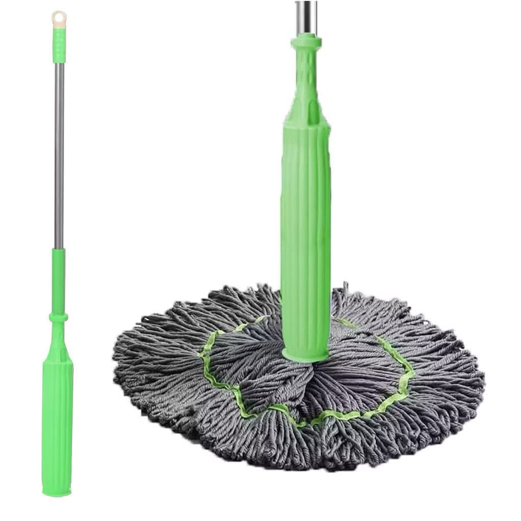 Esfregao Mop Desidratacao 2 Em 1 Esfregão 360° Giratorio Automatico Para Limpeza De Piso