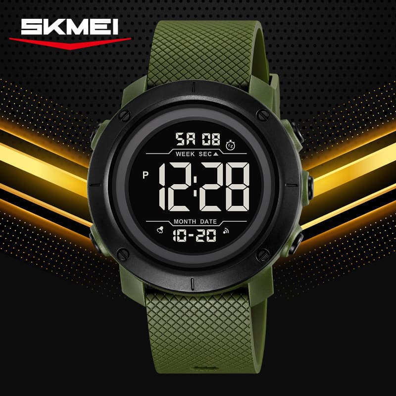SKMEI Trendy Multifuncional Sports Relógio Eletrônico À Prova D 'Água Estudante Relógio de Tempo Duplo Relógio de Pulso