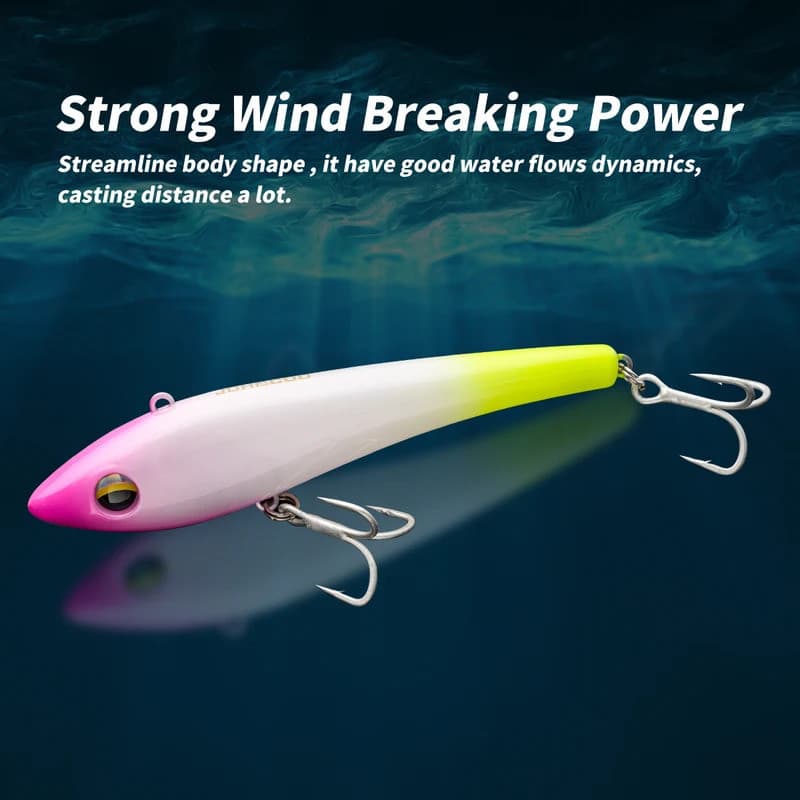 Isca vibratória de mergulho para arremesso longo VIB 135mm 73g, isca artificial de pesca, isca dura com anzol resistente