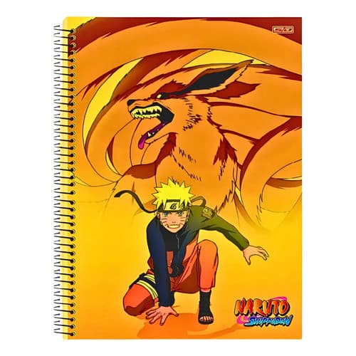 Caderno Universitario Naruto 15 Mat 240 Fls Adesivos C Dura-Modelo 3(Modelo 3)
