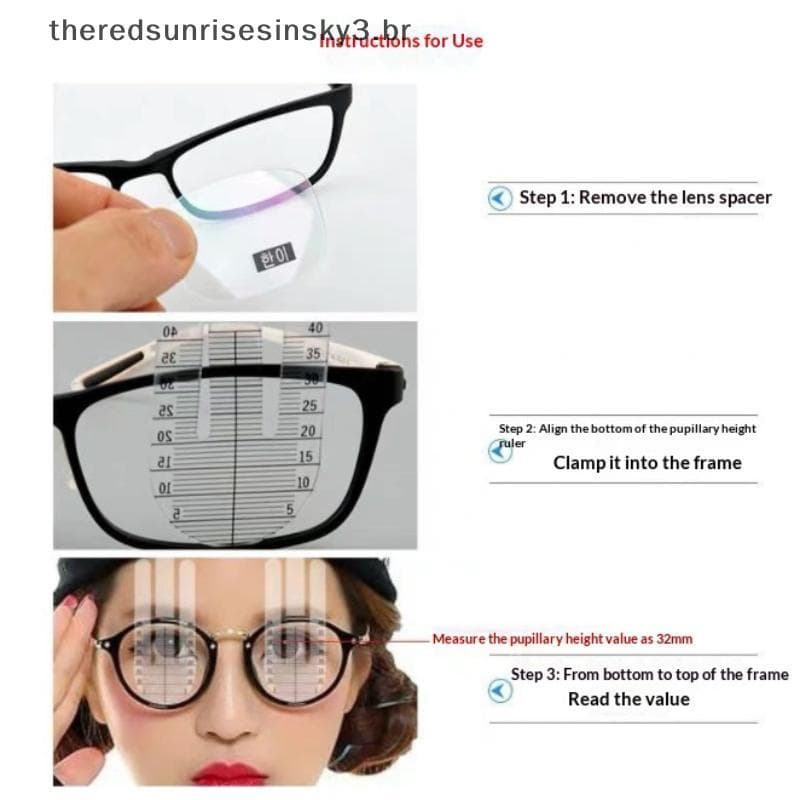 TSBR 1 Par De Régua Óptica De PH , Medidor De Altura Da Pupila , Testador De Optometria Para Olhos Hospitalares , Ferram
