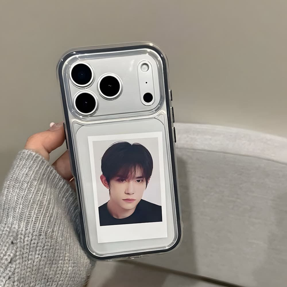 Ins Estilo Capa Capinha Para iPhone 16 15 14 Plus 13 12 11 17 Ar Pro Max Acrílico Transparente 2 Em 1 DIY Foto Silicone