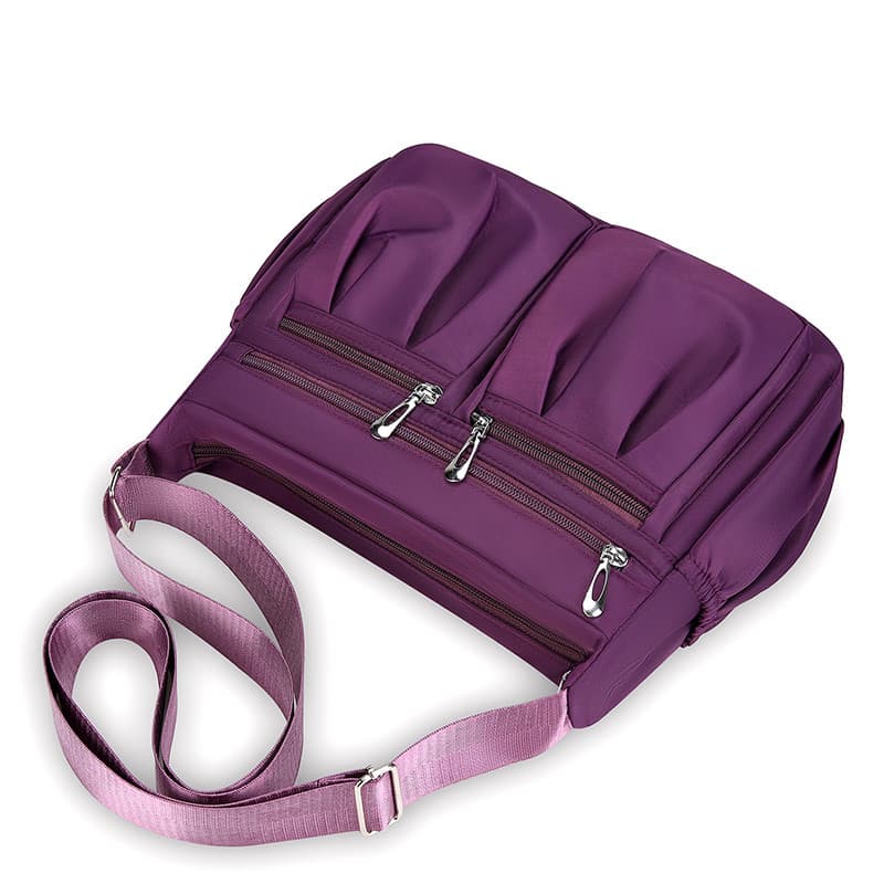 Senhoras Oxford saco de pano atmosférico saco do mensageiro vovó náilon impermeável leve mochila de viagem de meia-idade