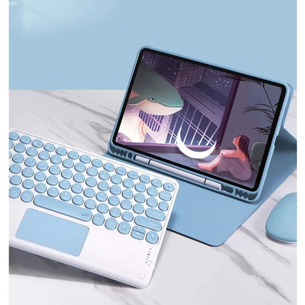 Capa Protetora compativel IPAD 7 8 9 10 Geração Air 3 4 5 Pro 11 Com Teclado Bluetooth Sem Fio E Bandeja Para Caneta