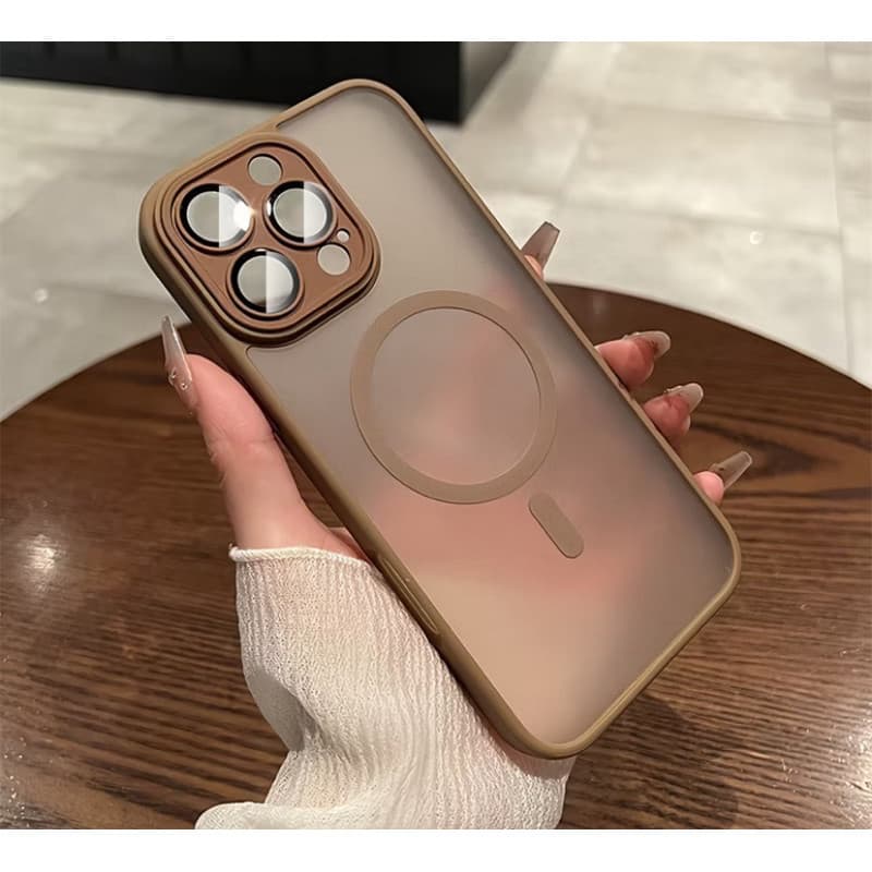 Capa capinha Indução Magnético Luxo Fosco Proteção De Câmera  Para iPhone 11 12 13 14 15 16Pro Max