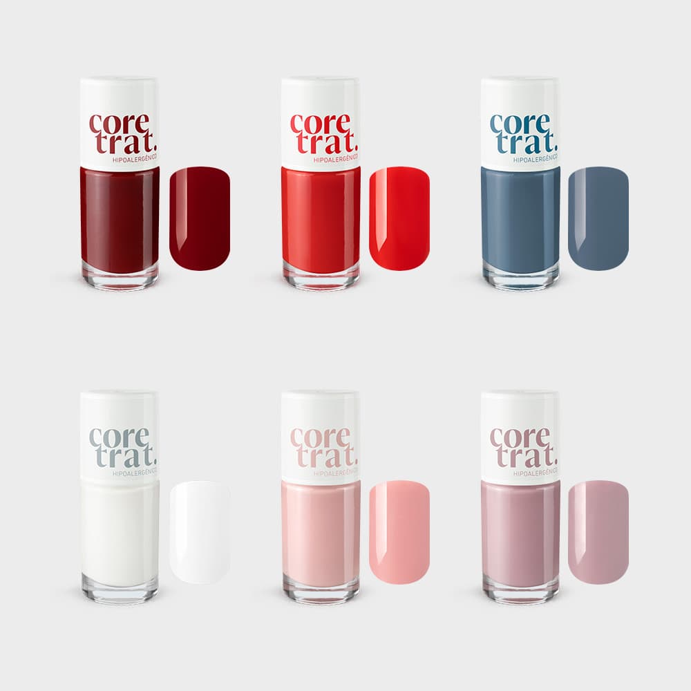 Kit 6 Esmaltes De Unha Efeito Gel Profissonal Blant