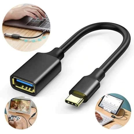 Cabo Adaptador OTG USB para Tipo C Mouse Teclado Pendrive 3.0