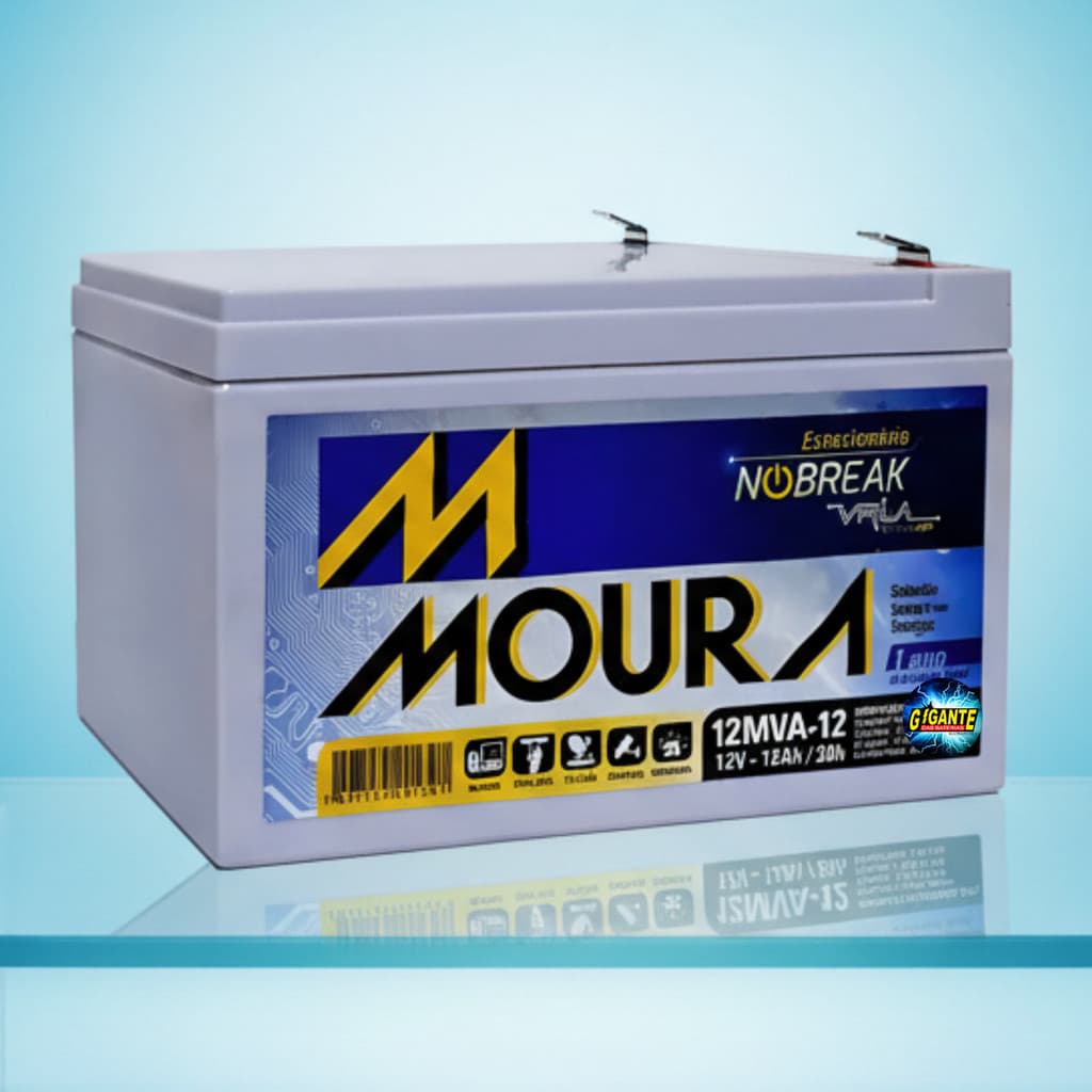 Bateria Moura Para Nobreak Alarme 12v 12ah Estacionária 12mva12 Original