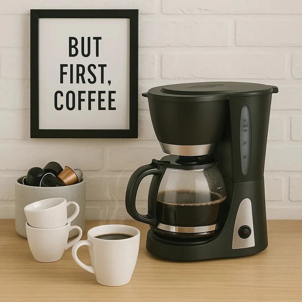Cafeteira Elétrica Água Bule Xícaras Jarra Chaleira Panela Esquenta Cozinha
