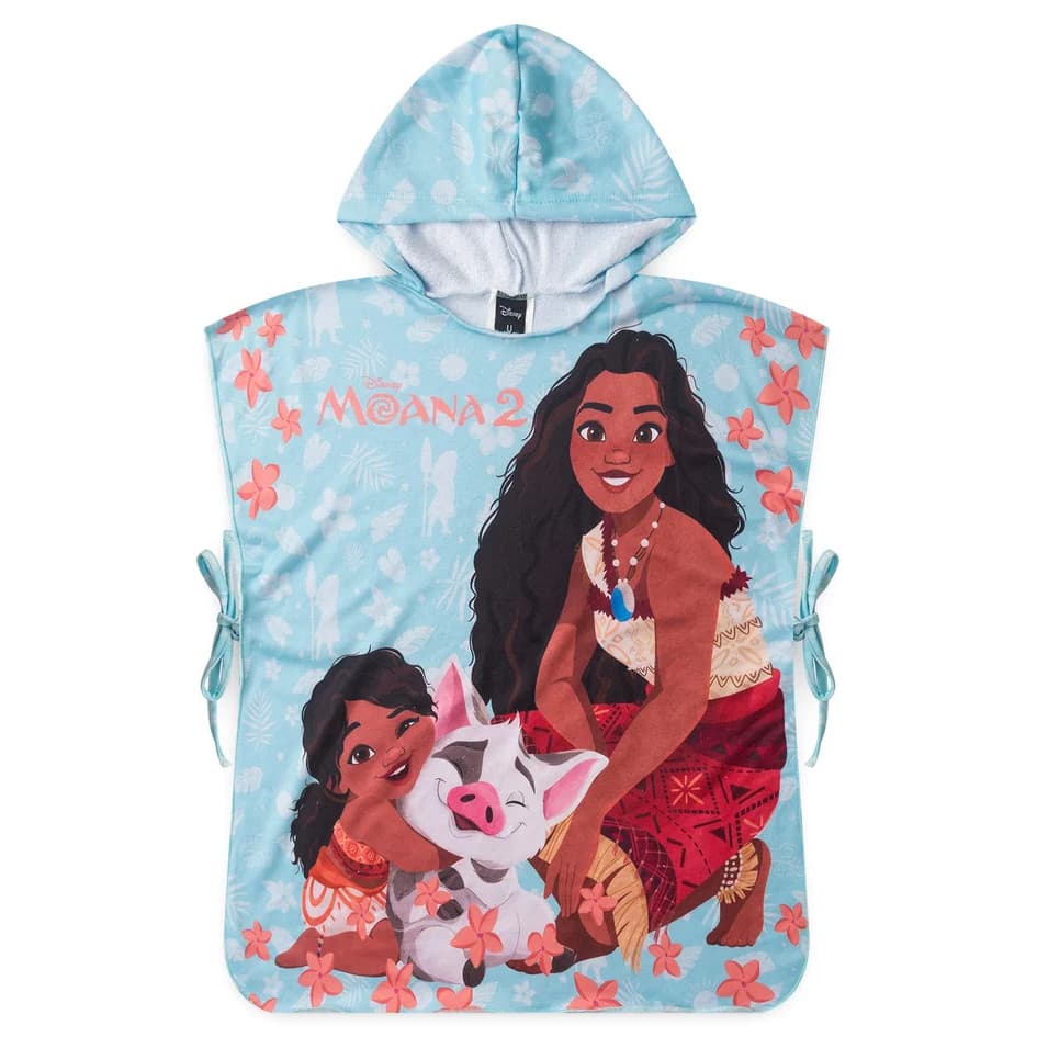 Saida de Praia Infantil Moana Disney com Capuz
