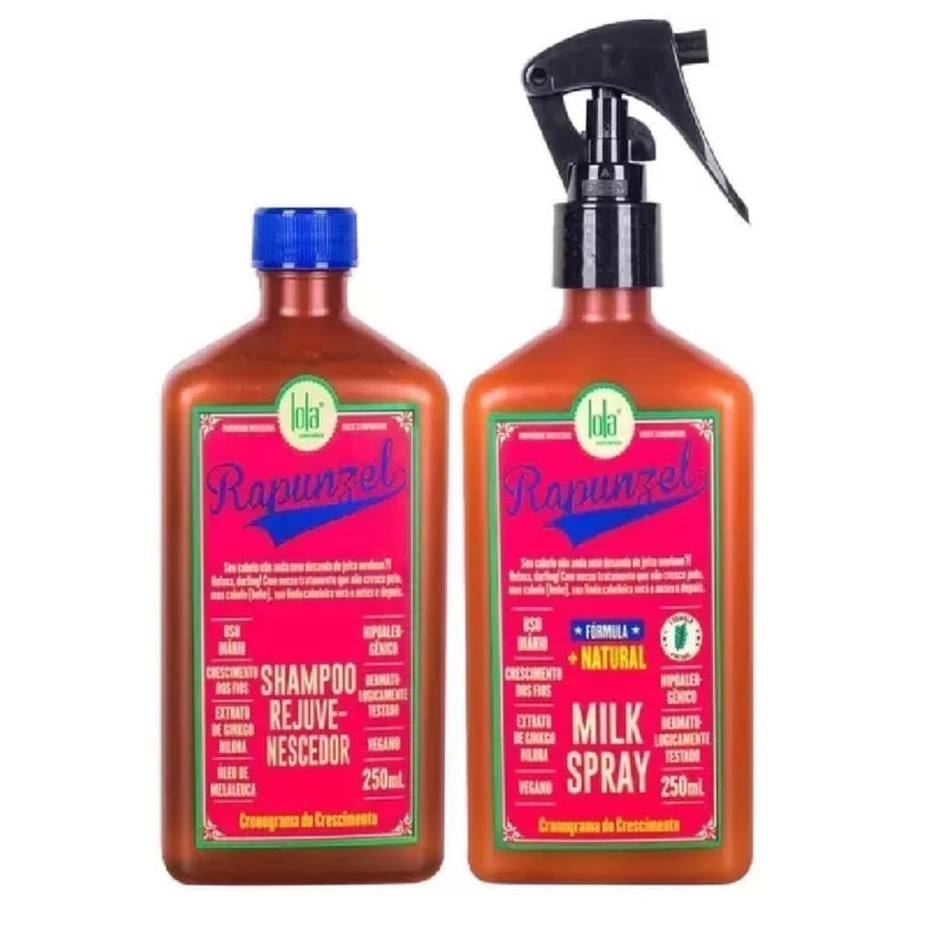 Lola Cosmetics - Rapunzel Kit Shampoo 250ml + Milk Spray 250ml Cosmetics
