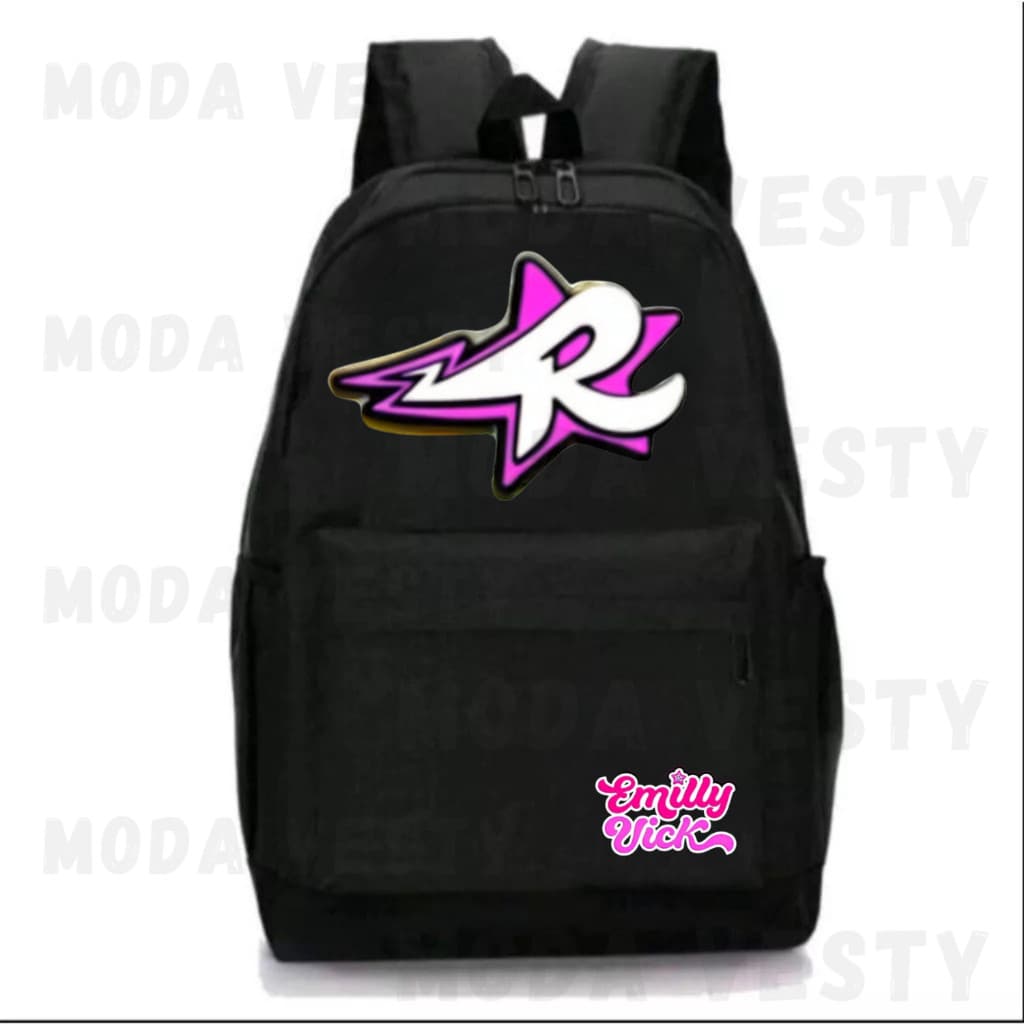 Mochila Escolar Emilly Vick e nj  Personagens Grupos dos Rosas Reforçadas envio Imediato!