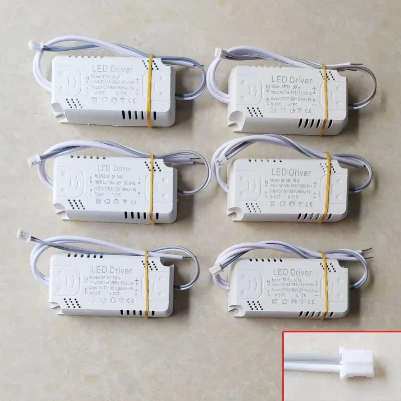 Adaptador De Driver De LED Para Iluminação AC165-265V Transformador Não Isolante Substituição De Luz De Teto 8-24W 30-50