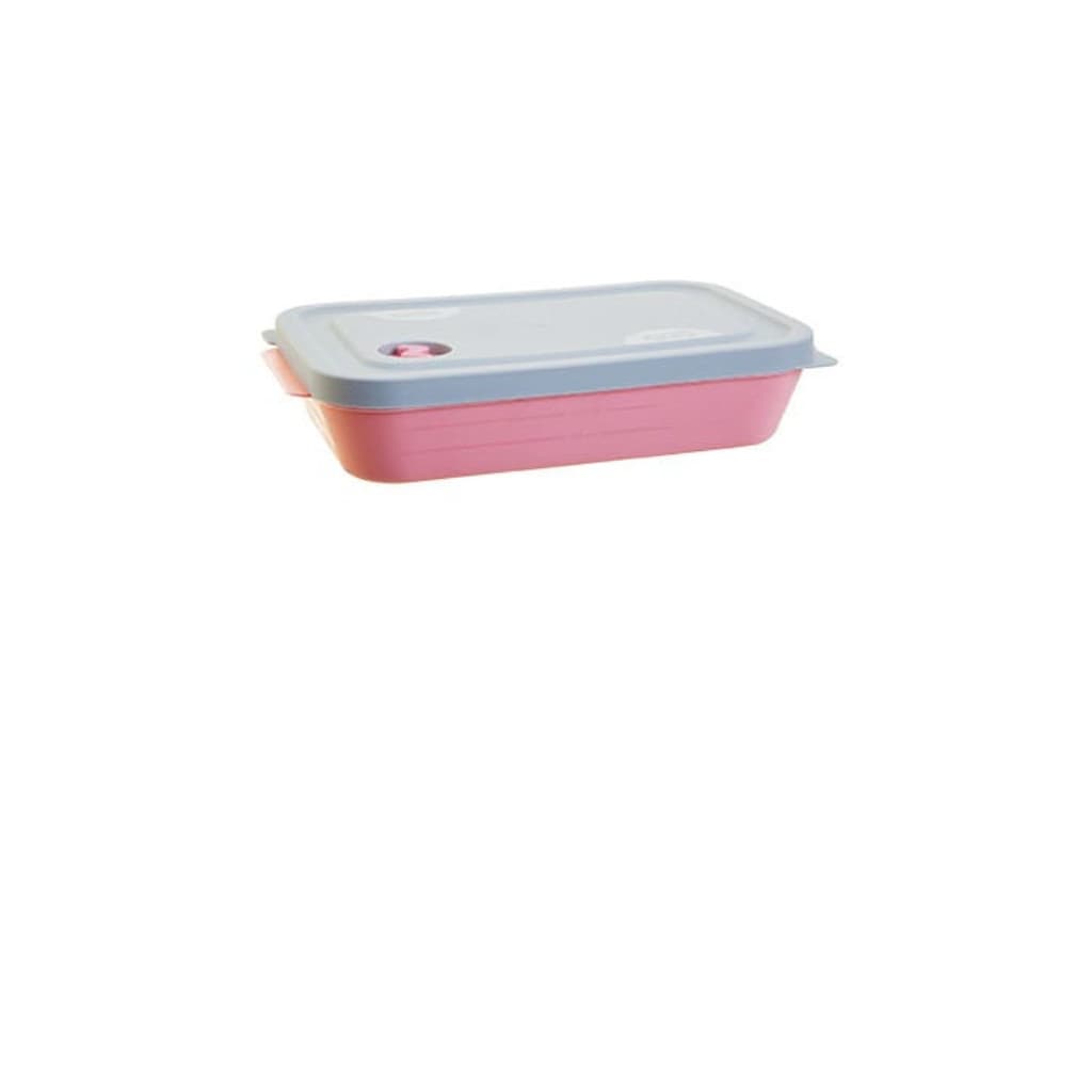 Pote Plástico Válvula Micro-ondas Rosa 600ml ( 42500 )