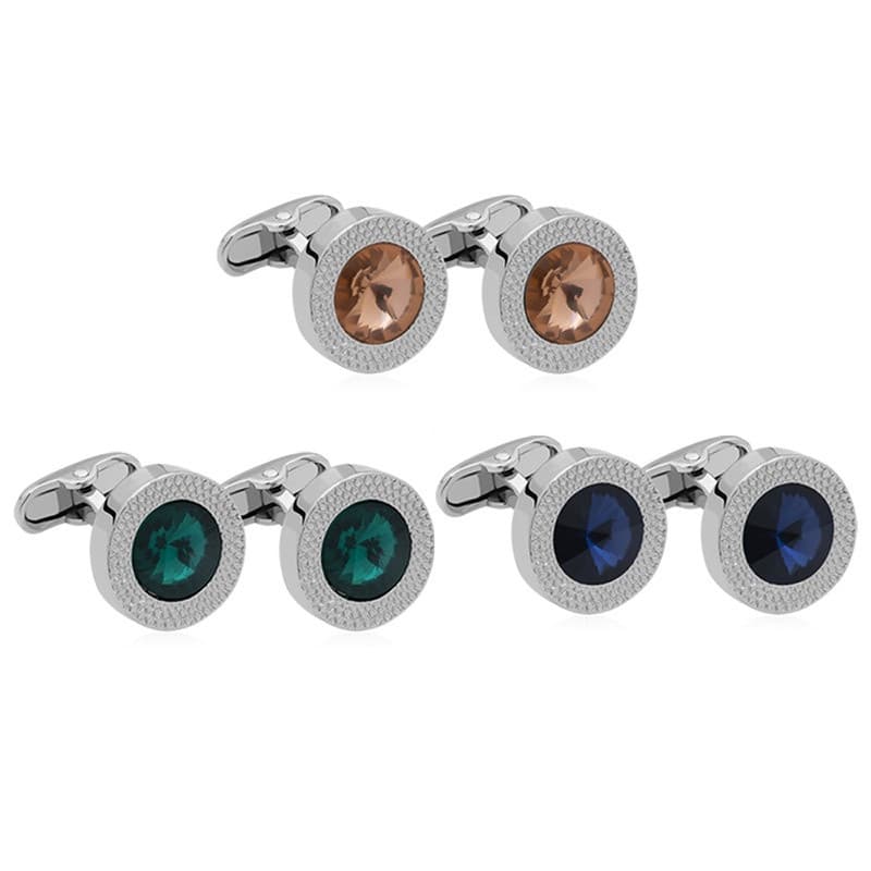 Abotoaduras De Strass De Luxo De Alta Qualidade Para Homem Noivo Festa De Casamento Banquete Manga Studs Acessórios