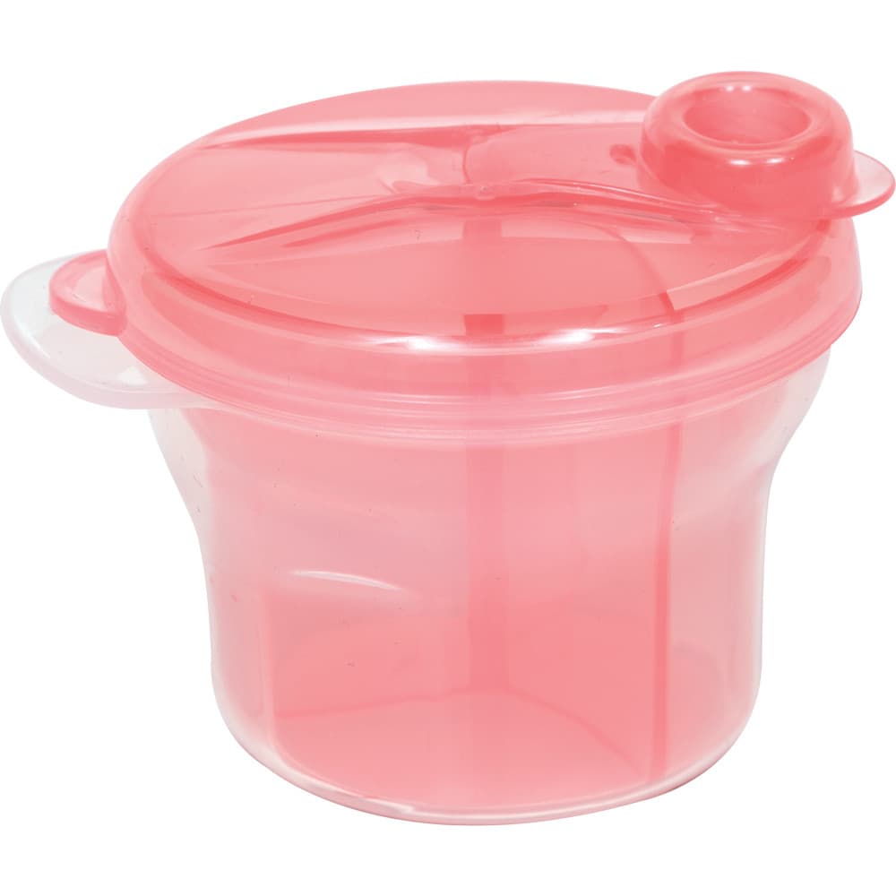 Porta Leite Em Pó Fórmula Pote Dosador Com 3 Compartimentos Medidor  Divisórias removíveis Rosa 300 ml Buba