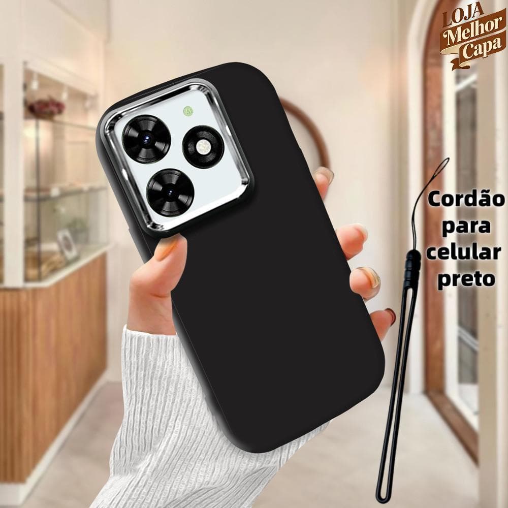Capinha Simples Macia Silicone Para Infinix Smart 8 Pro HD Plus Hot 40i Tecno Spark 20 20C Pop 8 Go 2024 De Capa 0000 PD