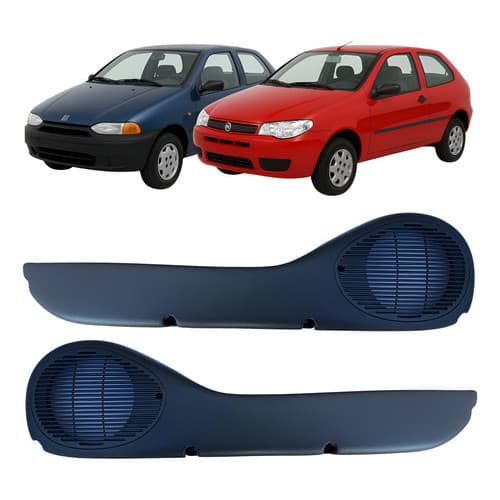 2 Bolsa Lateral Porta Objetos Treco Palio 1996 1997 1998 1999 2000 Até 2007 Cinza Escuro - 4 Portas