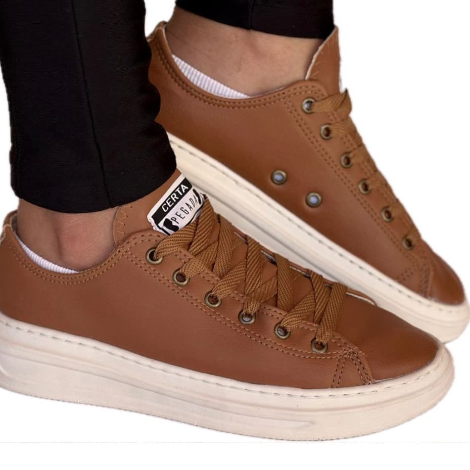 Tênis Feminino e Masculino Sola Costurada 2 Calçado Casual Pegada Certa Star Confortável