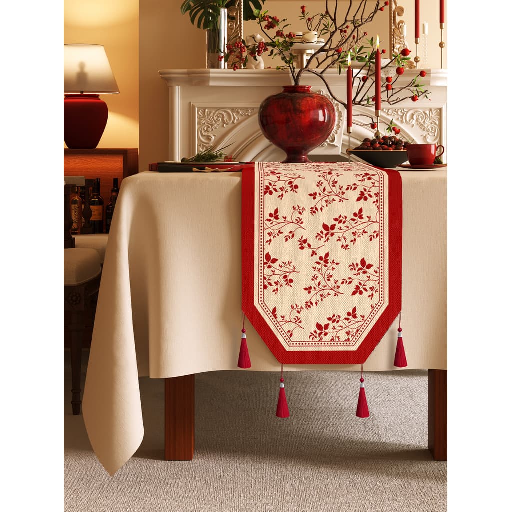 Corredor de mesa festivo octogonal pendurado orelha corredor de mesa toalha de mesa descartável à prova dwaterproof água