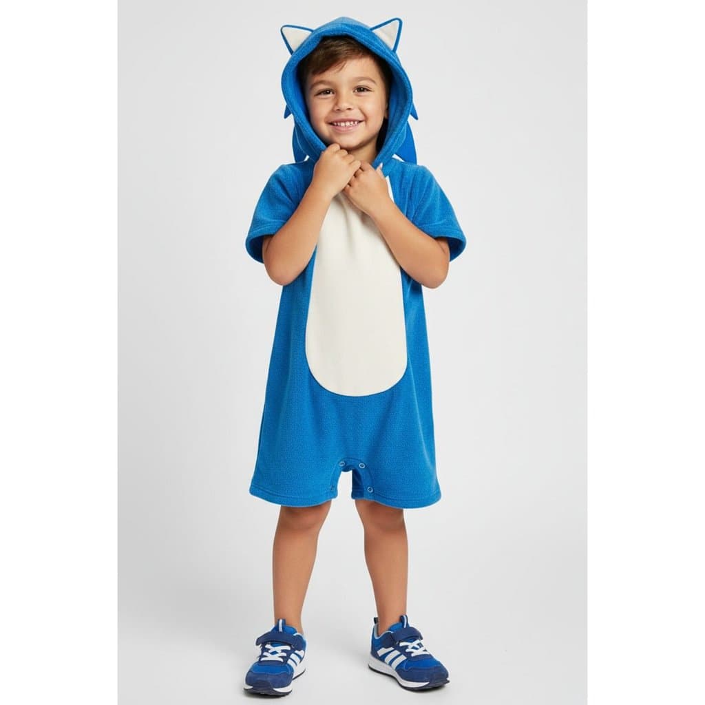 Fantasia Bem Vestir Infantil Macacão Supersônico Azul