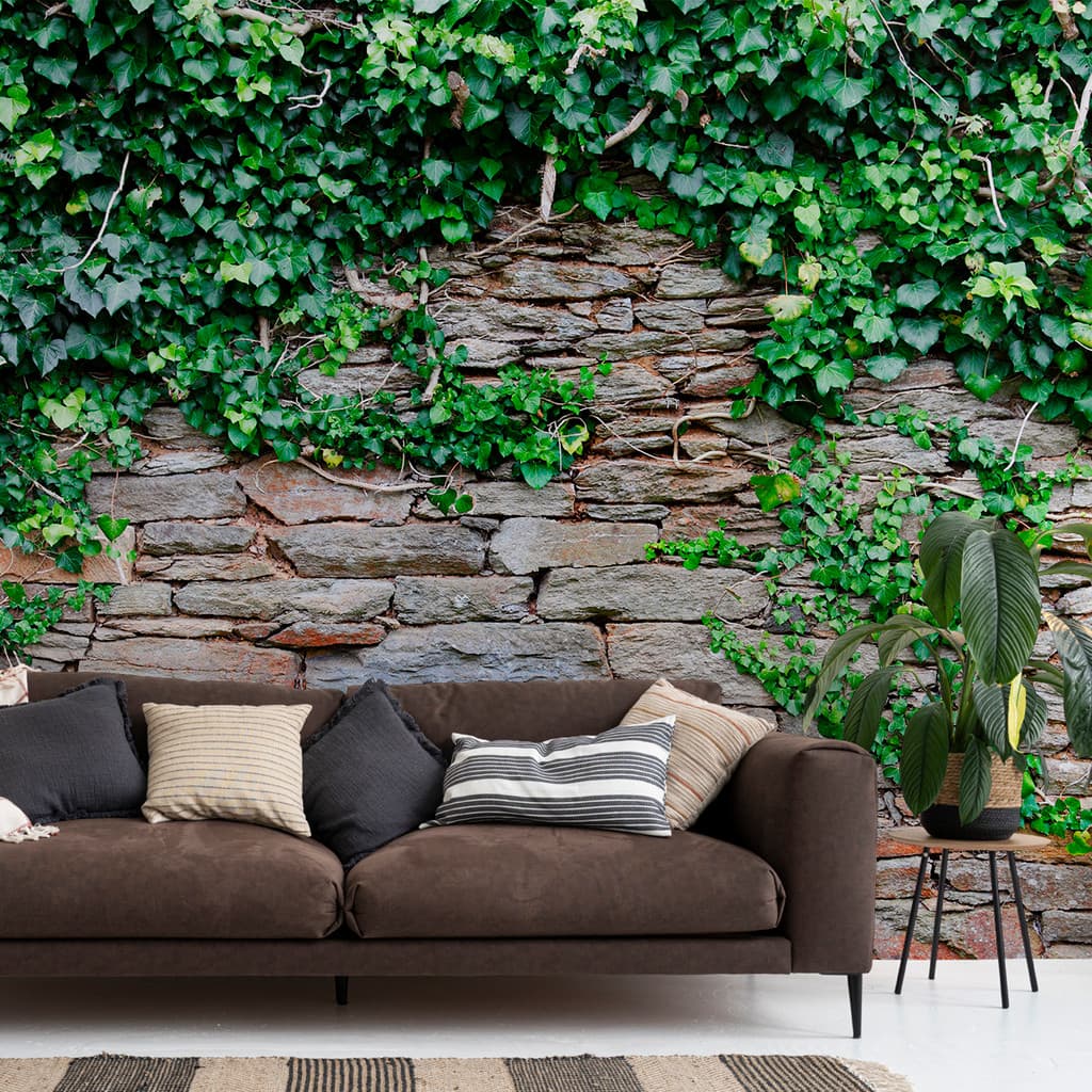Papel De Parede Adesivo Jardim Vertical Muro Inglês