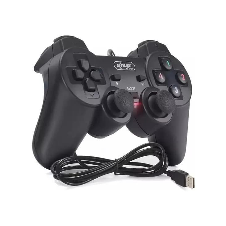 Controle joystick usb com fio para pc e notebook KNUP