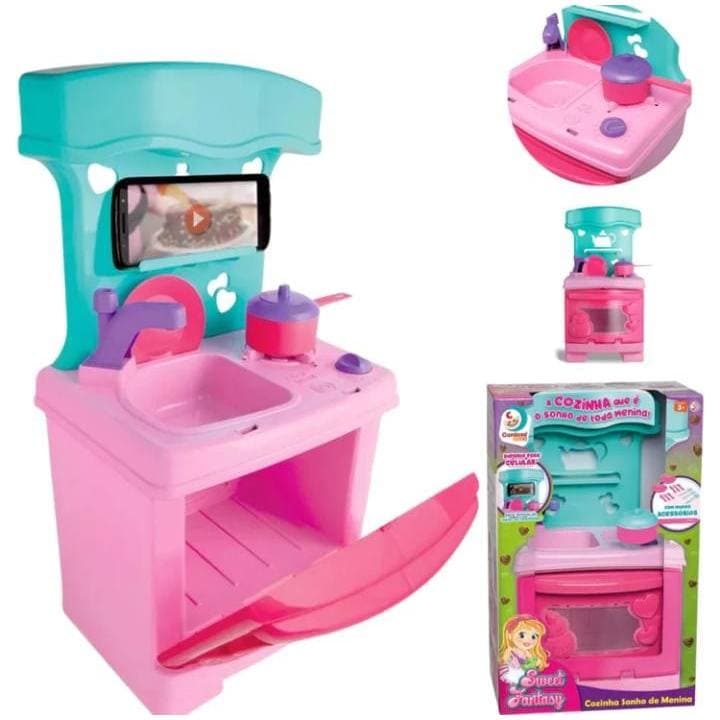 Brinquedo Mini Cozinha Infantil Completa Sweet Fantasy