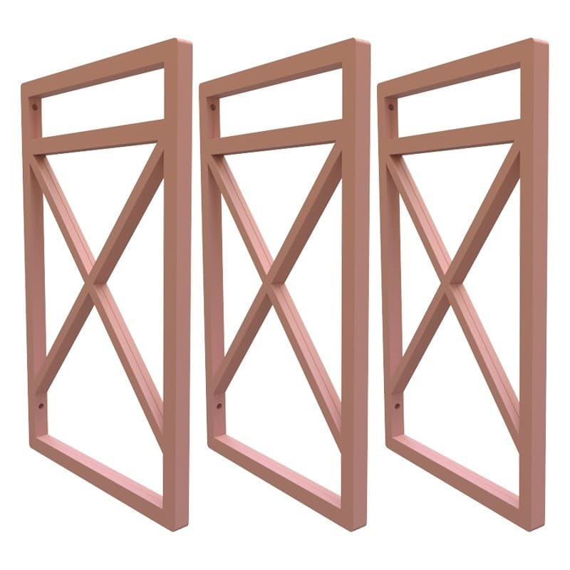 Suporte De Prateleira Estilo Industrial Kit Três Peças 20x37 Cor Rose Gold
