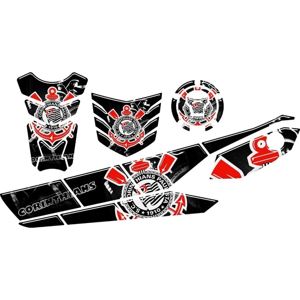 Adesivo Premium Moto Tankpad 3D Protetor Tanque Bocal Rabeta Escape Escapamento Fan Titan 125i 160 Timão