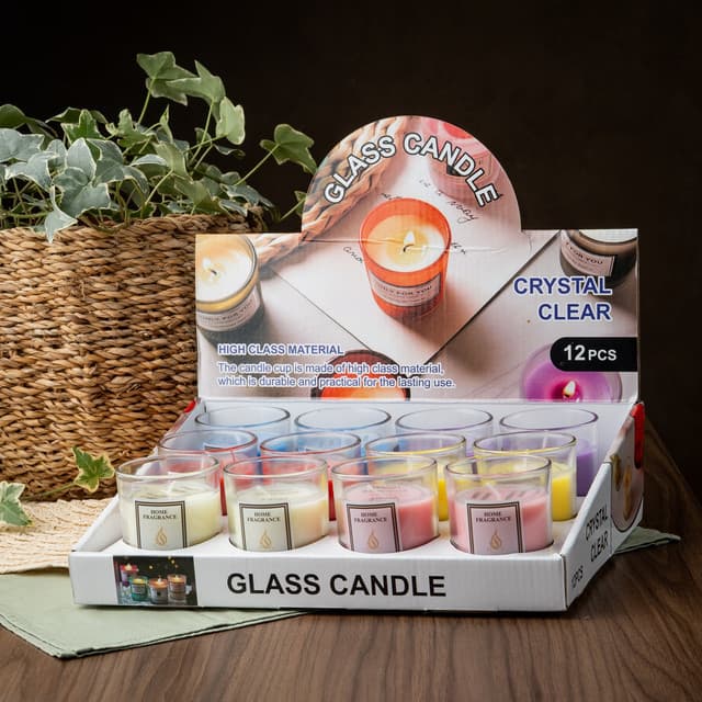 Vela Aromática Copo Vidro Coloridas Home Fragrance Decoração Presente