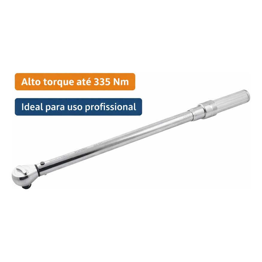 Torquímetro De Estalo 1/2 Pol Alto Torque 65 A 335 Nm