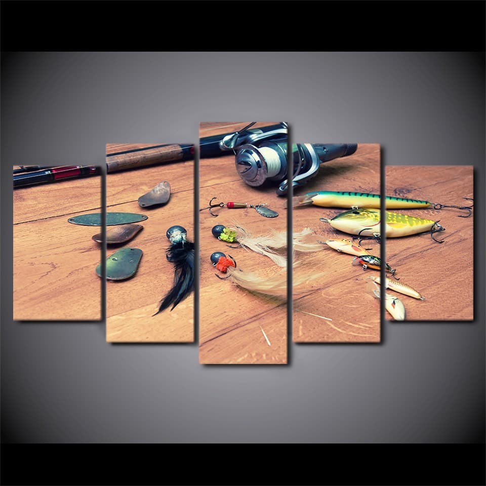 Quadros Decorativos Pesca Iscas Pescador