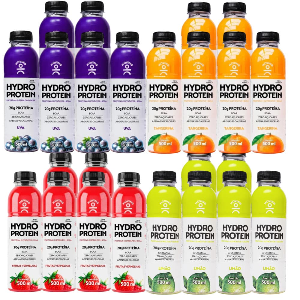 Kit 24 Moving Tangerina, Frutas Vermelhas E Uva Com Bcaa