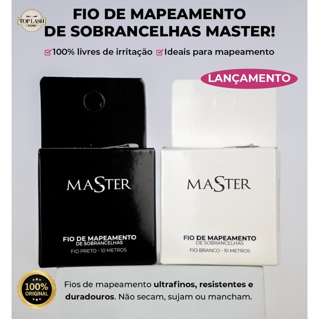 Fio De Mapeamento Sobrancelhas Master Original - Ultra Fino E Sem Sujeira