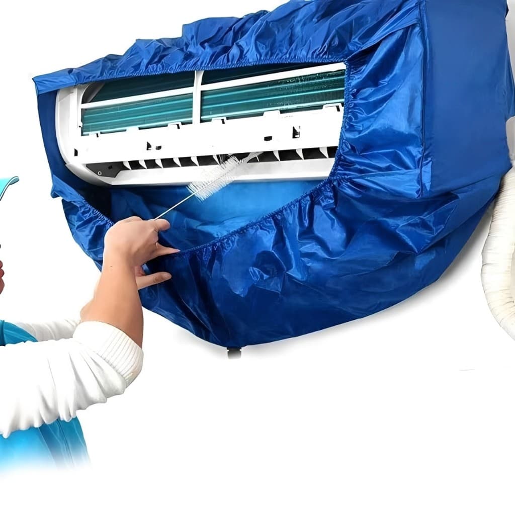 Capa Coletora Limpeza de Ar Condicionado Split 115cm com Dreno Reutilizável Até 30 Mil BTUs