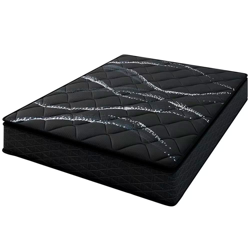 Colchão De Casal New Italia Black Molas Ensacadas Revestimento Jacquard Pillow Top Umaflex