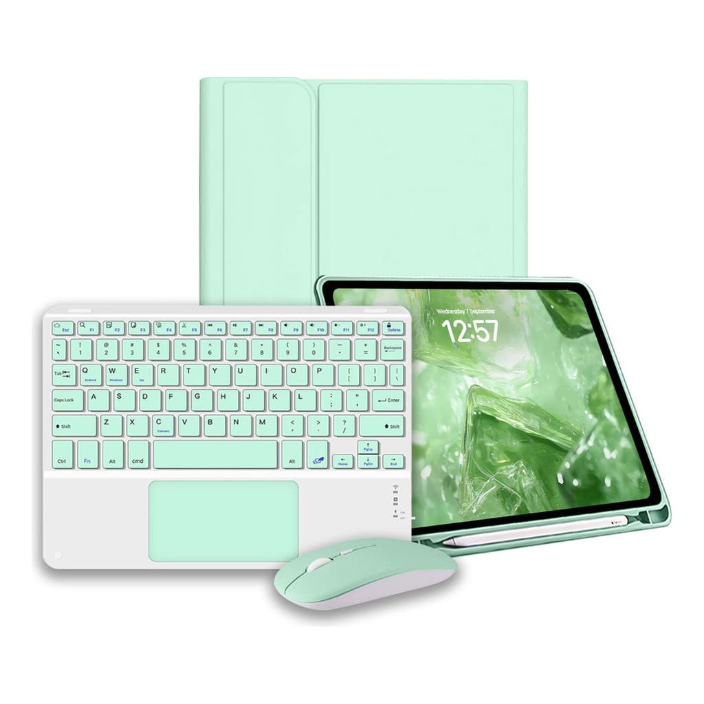 Capa com Teclado Touch e Mouse Para iPad 5 6 7 8 9 Geração, ipad air1 2 3 4 5,  iPad pro 9,7 10,5 11 12,9 inch