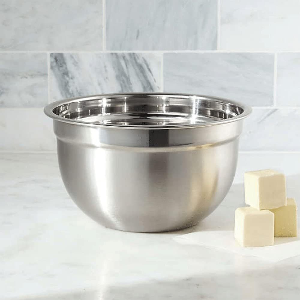Tigela Bowl Inox 24cm Aço Inoxidável Massa Clara Bolo Cozinha Bater Misturar Recipiente