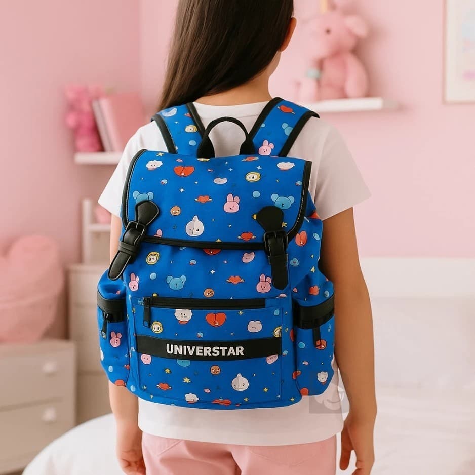 Mochila Costas Ursinho Trabalho Escola Faculdade Viagem Bolsos Roupas