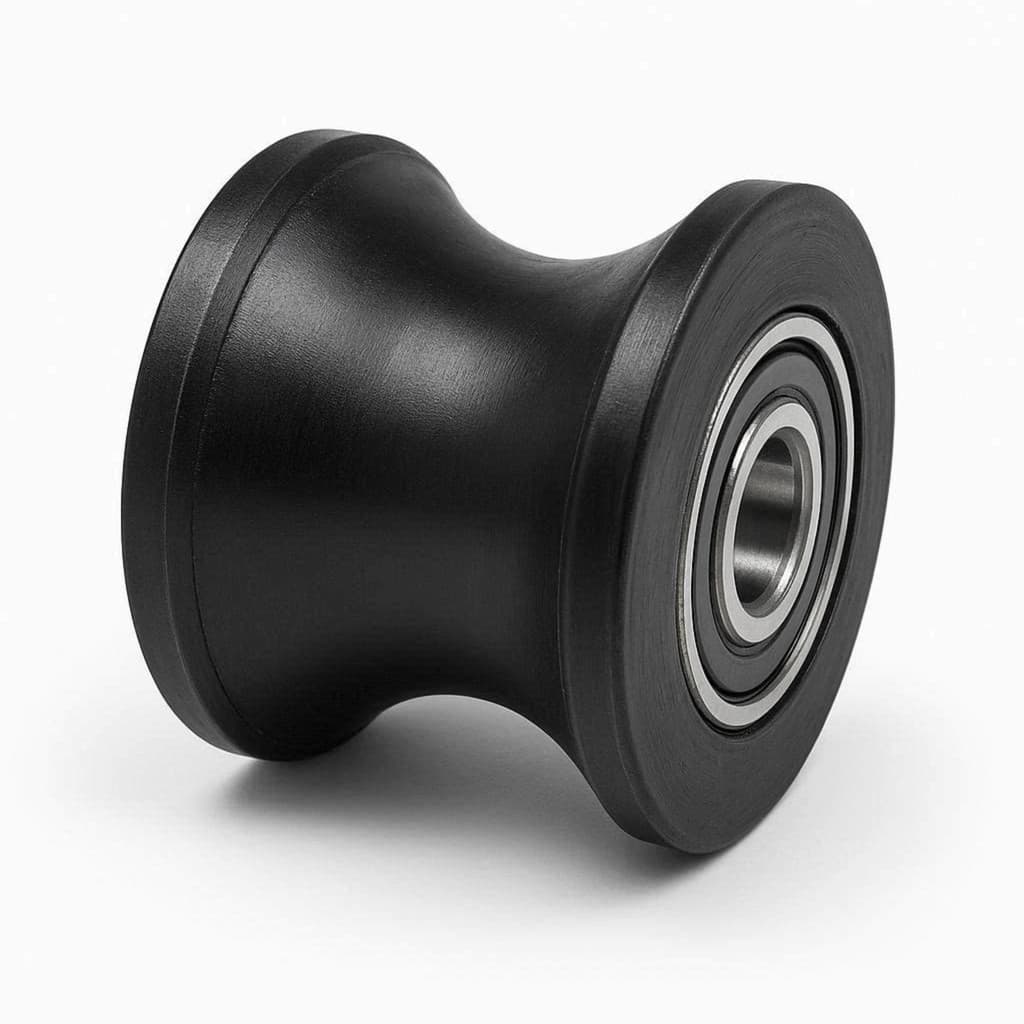 Roldana 50mm Com 2 Rolamentos P/ Tubo 2  Polegada Nylon