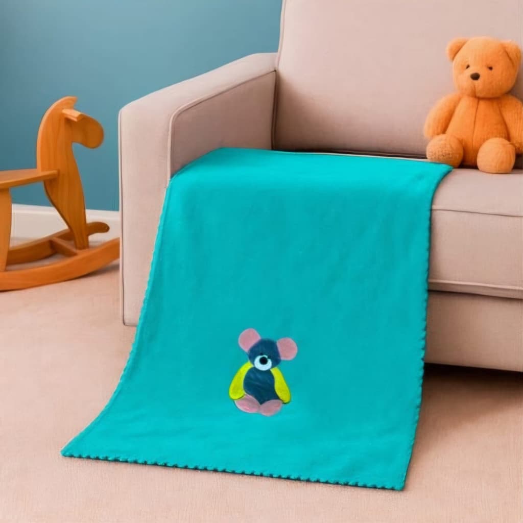Toalha de Banho Infantil Microfibra Soft 70x140cm – Bichinhos, Macia e com Abas em Relevo