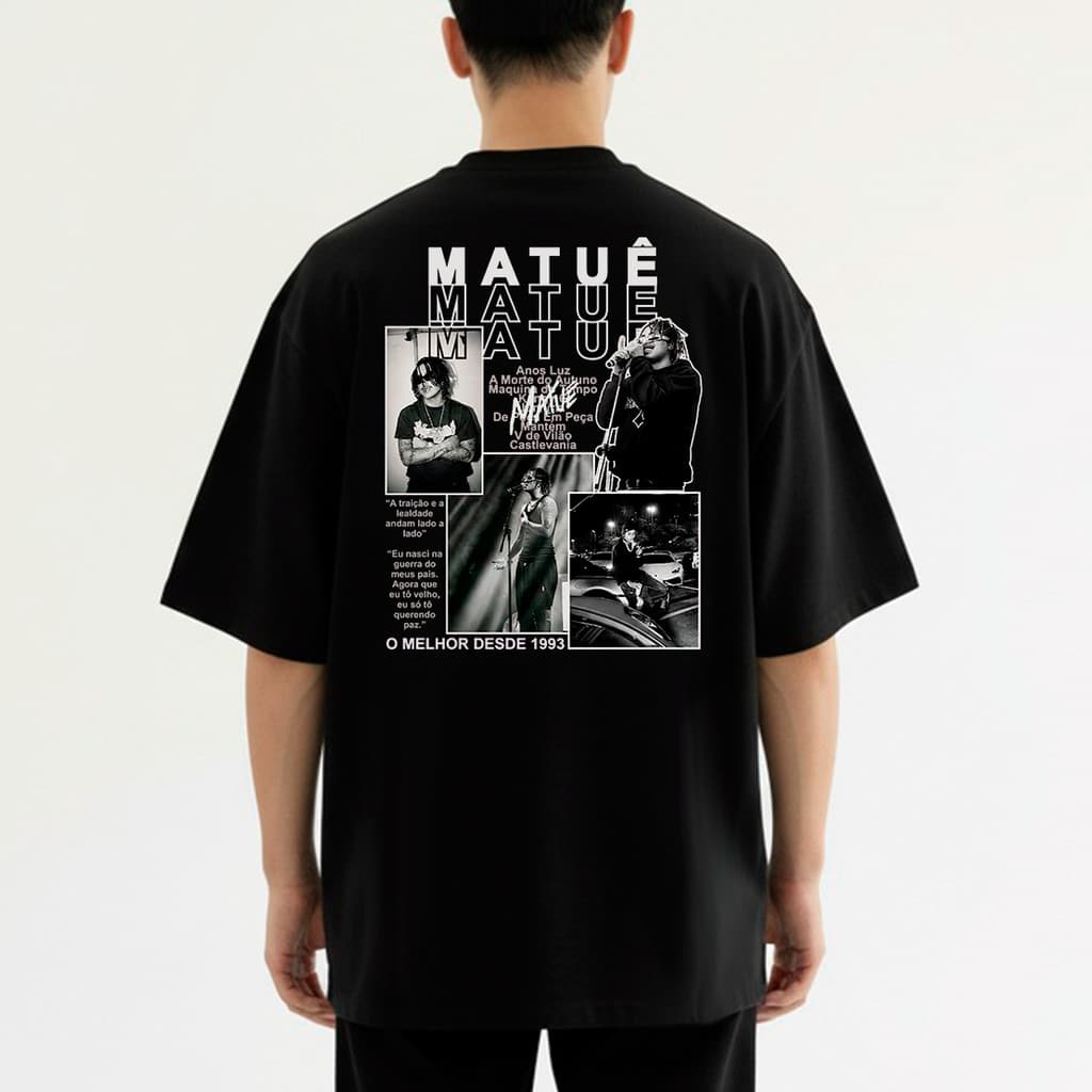 Camiseta Matuê Trap Brasileiro Oversized Unissex Rap Nacional Moda Hip Hop Streetwear