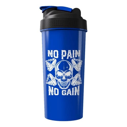 Coqueteleira Academia Shaker Treino Garrafa Agua Bike Preta Azul