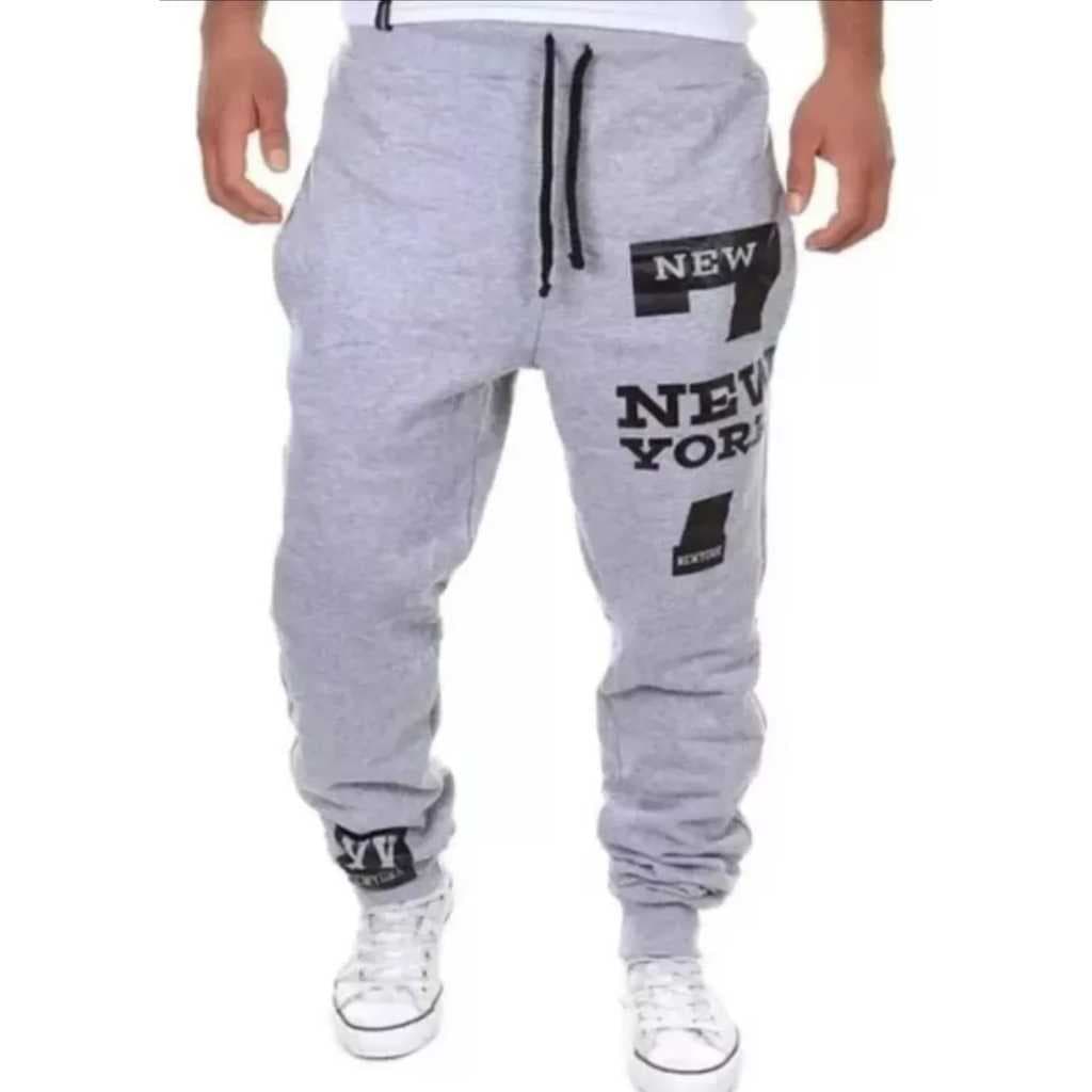 Calça Jogger Moletom Estilo Gringo Unissex Alternativo Algodão Academia Urbano